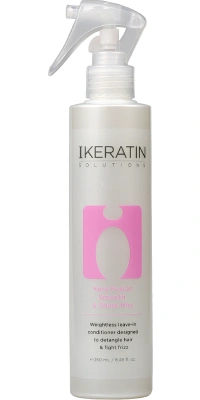 A bottle of keratin solutions hair treatment.