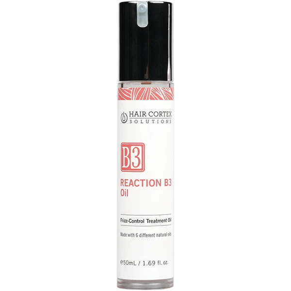 A bottle of serum with the words " reaction rx."